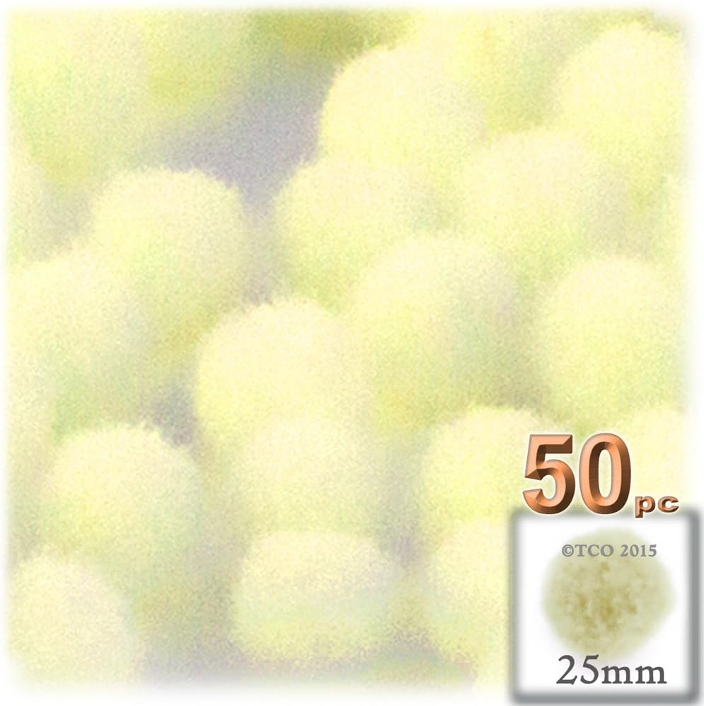 The Crafts Outlet 50-Piece Neon Orange Pom Poms
