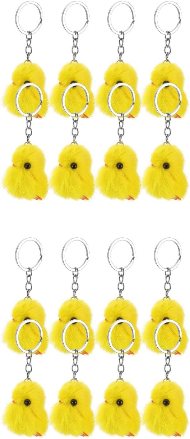 LUOZZY 16 Pcs Mini Yellow Chick Plush Keychain