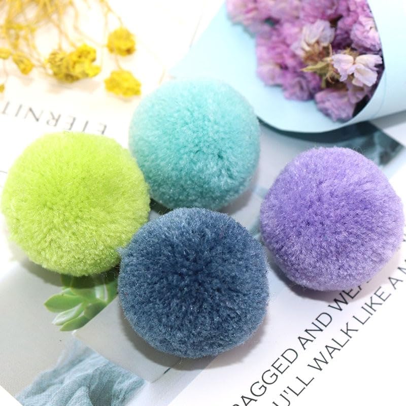 50Pcs Bag 30mm Pompom Balls for DIY Crafts