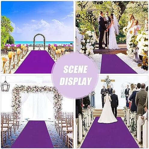 Purple Aisle Carpet Runner for Wedding Events 15x30m