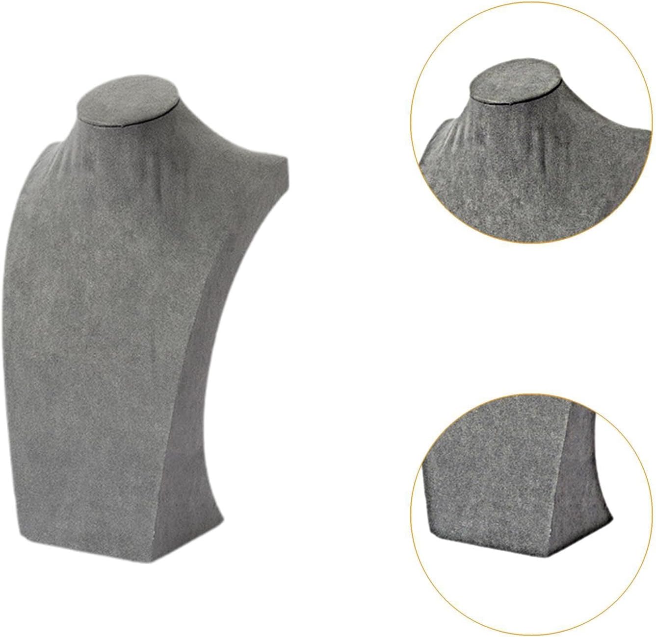 Elegant Velvet Necklace Display Stand with 35cm Height