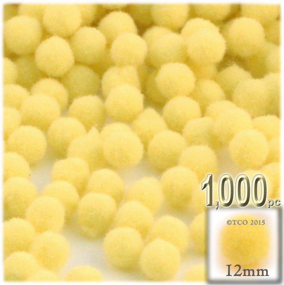 The Crafts Outlet 1000 Piece Red Pom Poms 12mm