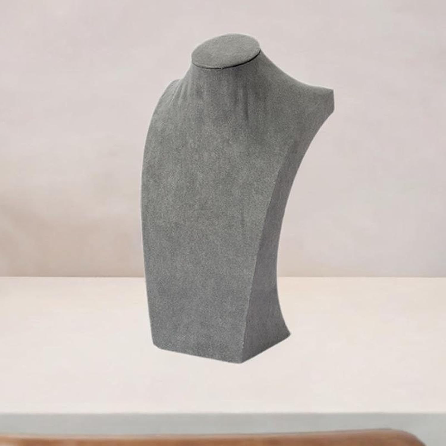Elegant Velvet Necklace Display Stand with 35cm Height