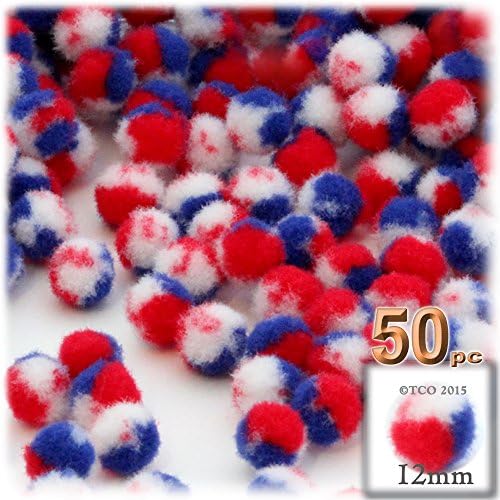 The Crafts Outlet 50-Piece Multi Purpose Pom Poms Pink