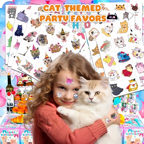 96PCS Cat Pet Animal Paw Temporary Tattoos for Kids