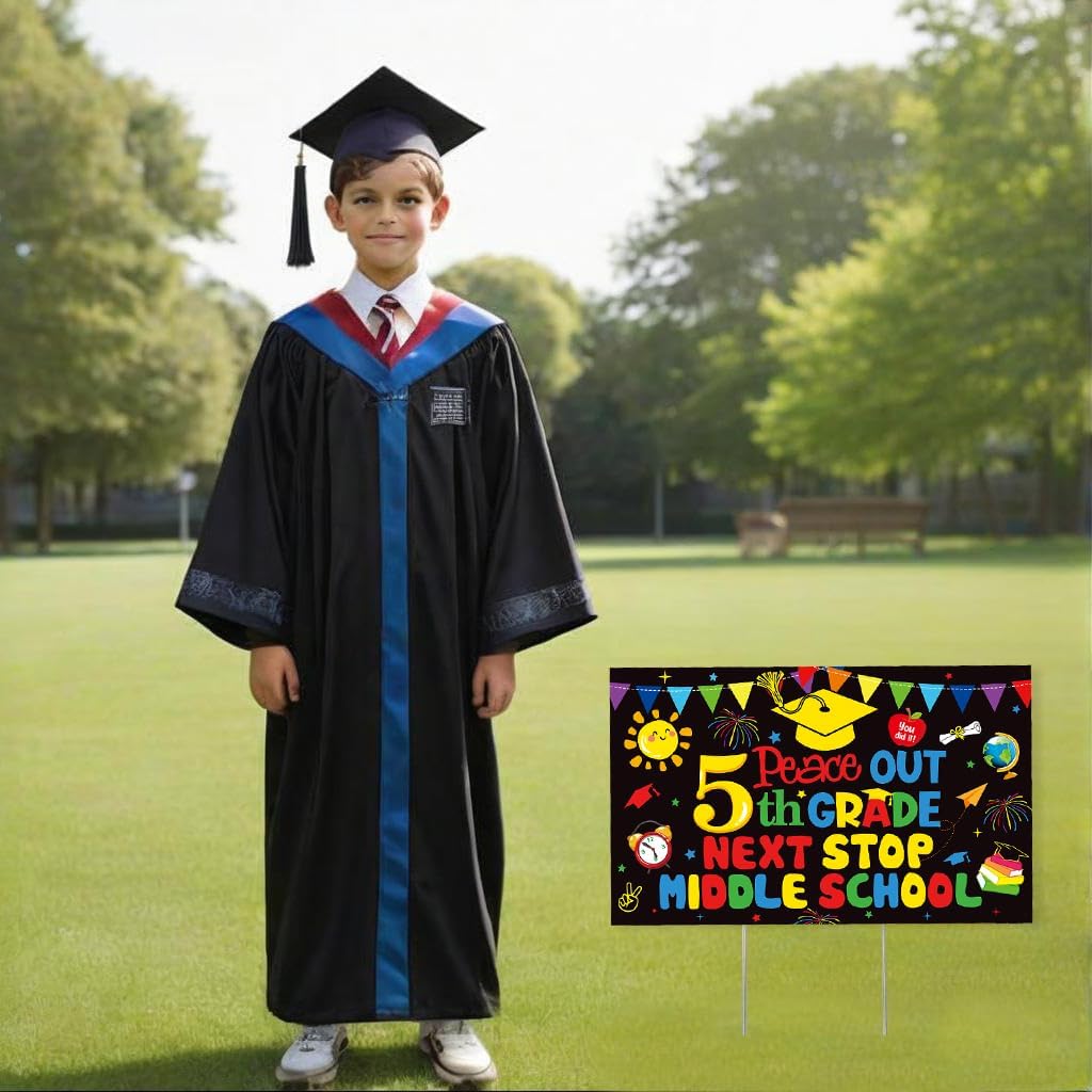 Aisosiks 5th Grade Graduation Yard Sign Banners 2025