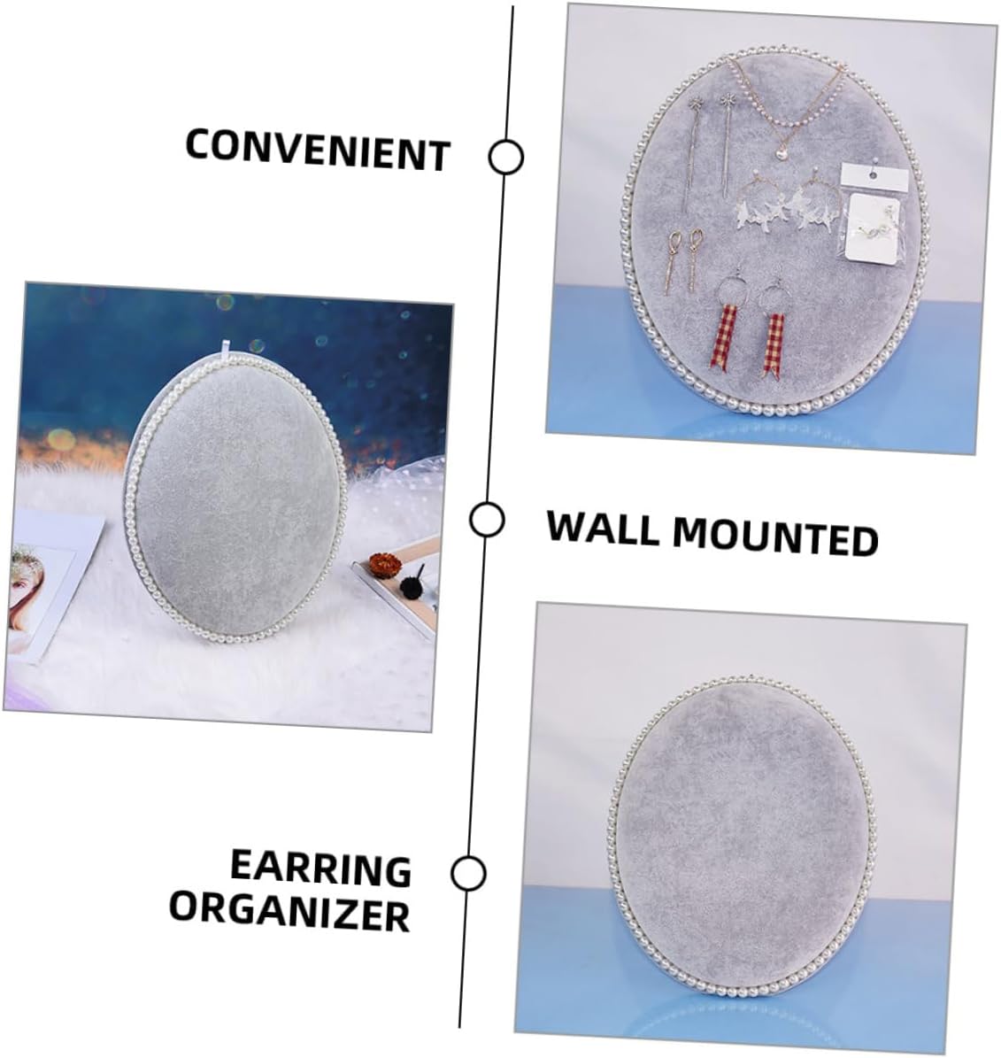 GLEAVI Earring Organizer Wall Mounted Display Stand