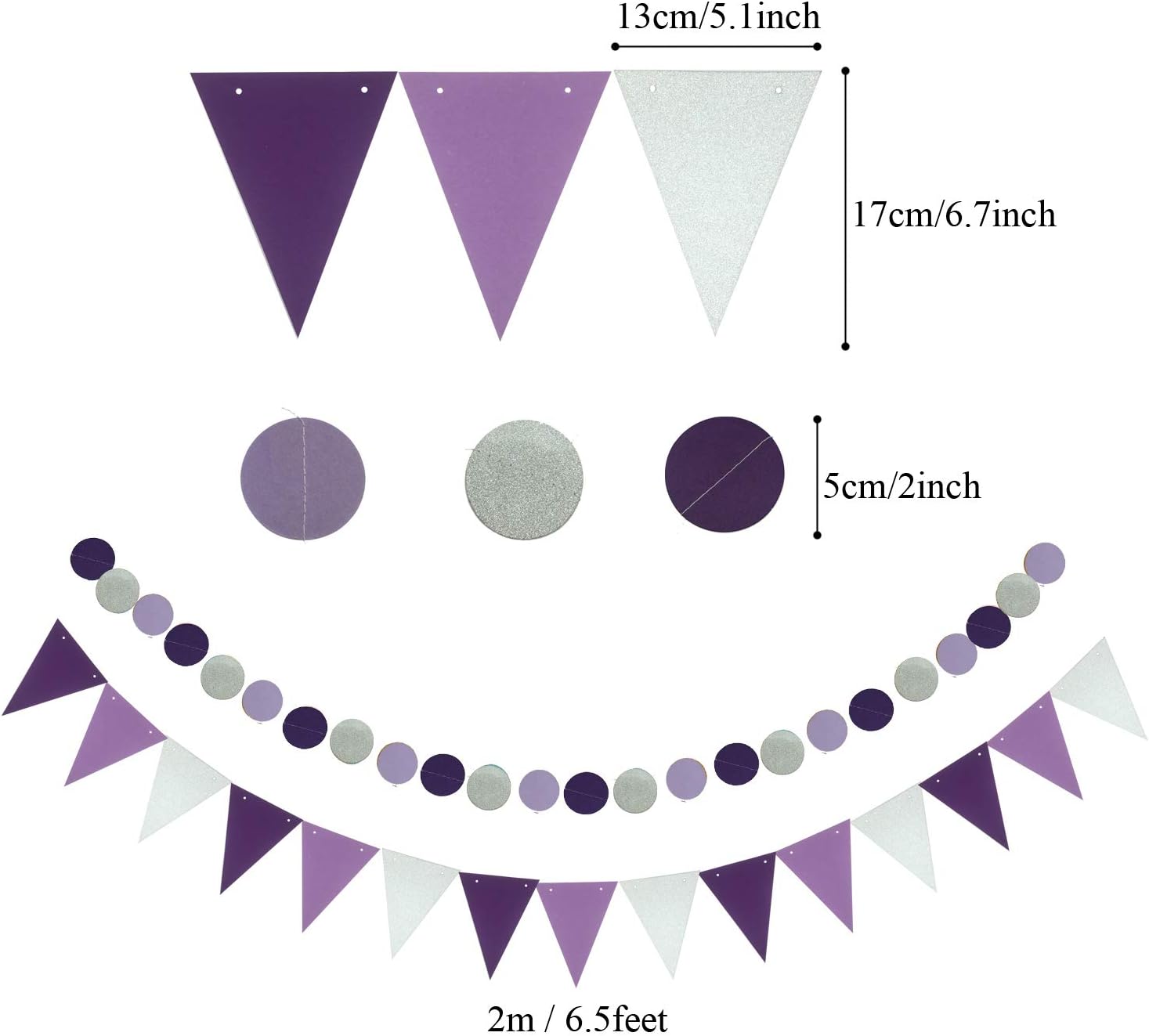 ZERODECO Purple Party Decorations Kit