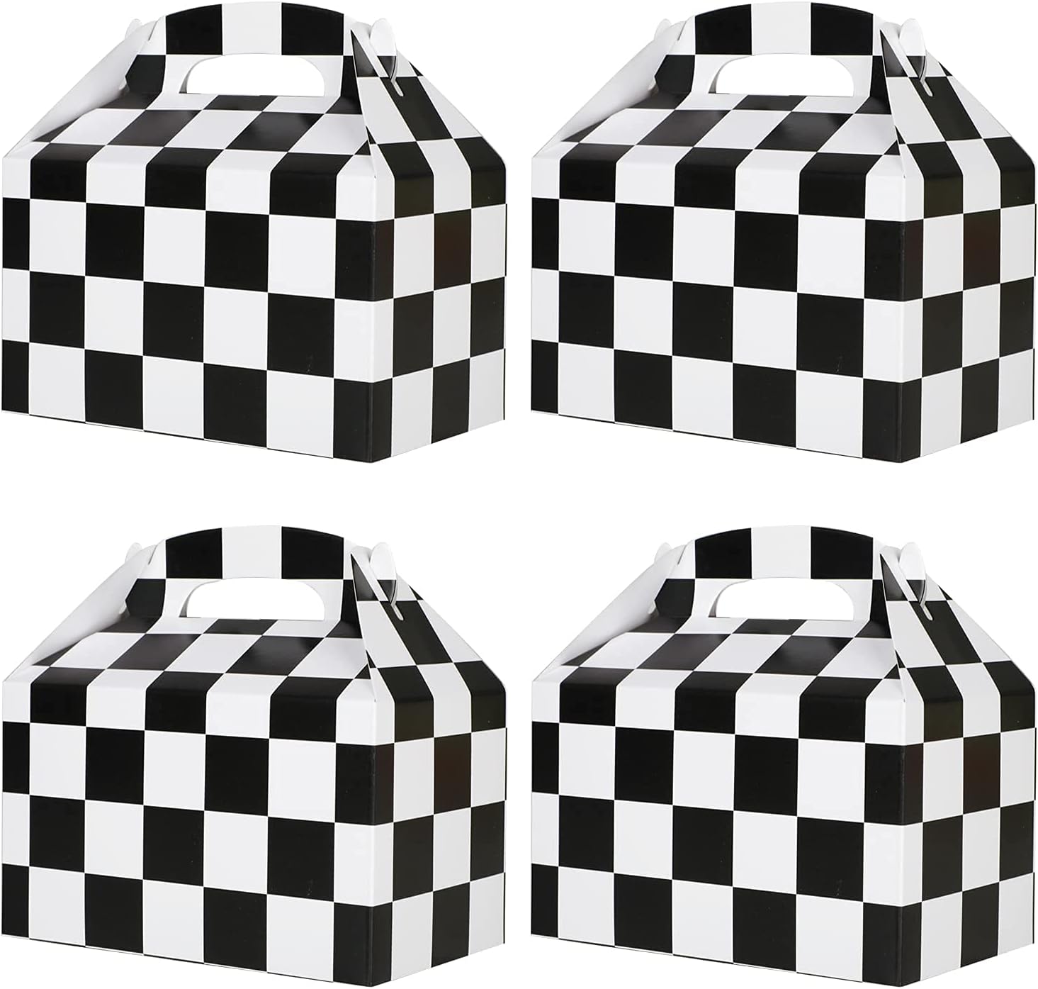 Racing Flag Gift Bags 24 Pcs Checkerboard Treat Box Party Favor Supplies