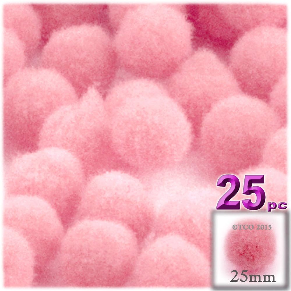 The Crafts Outlet 25-Piece Purple Pom Poms Set