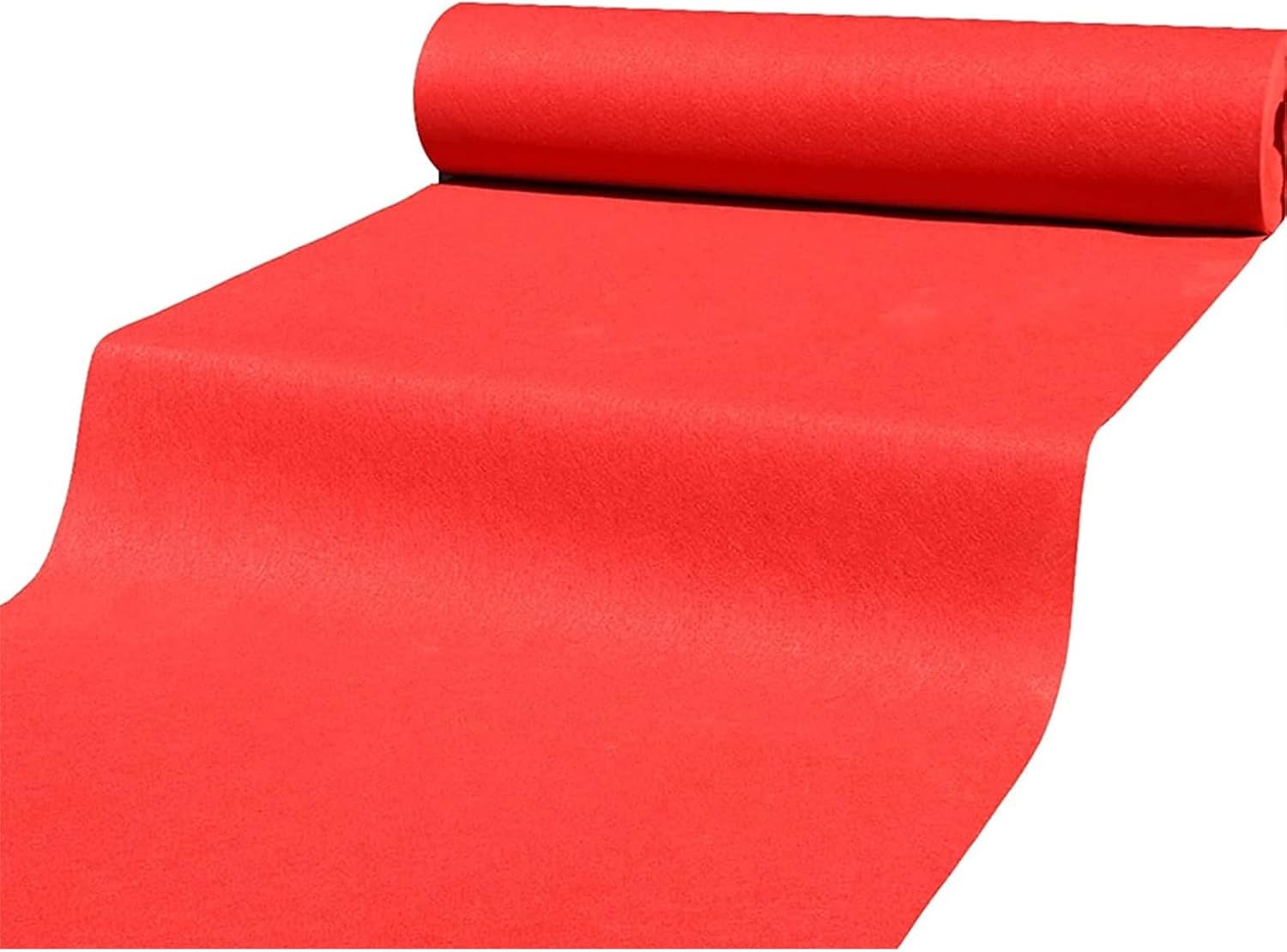Red Wedding Aisle Runner Carpet with 1 Piece Tape 2mm Thick Non-Slip Roll 1x10m