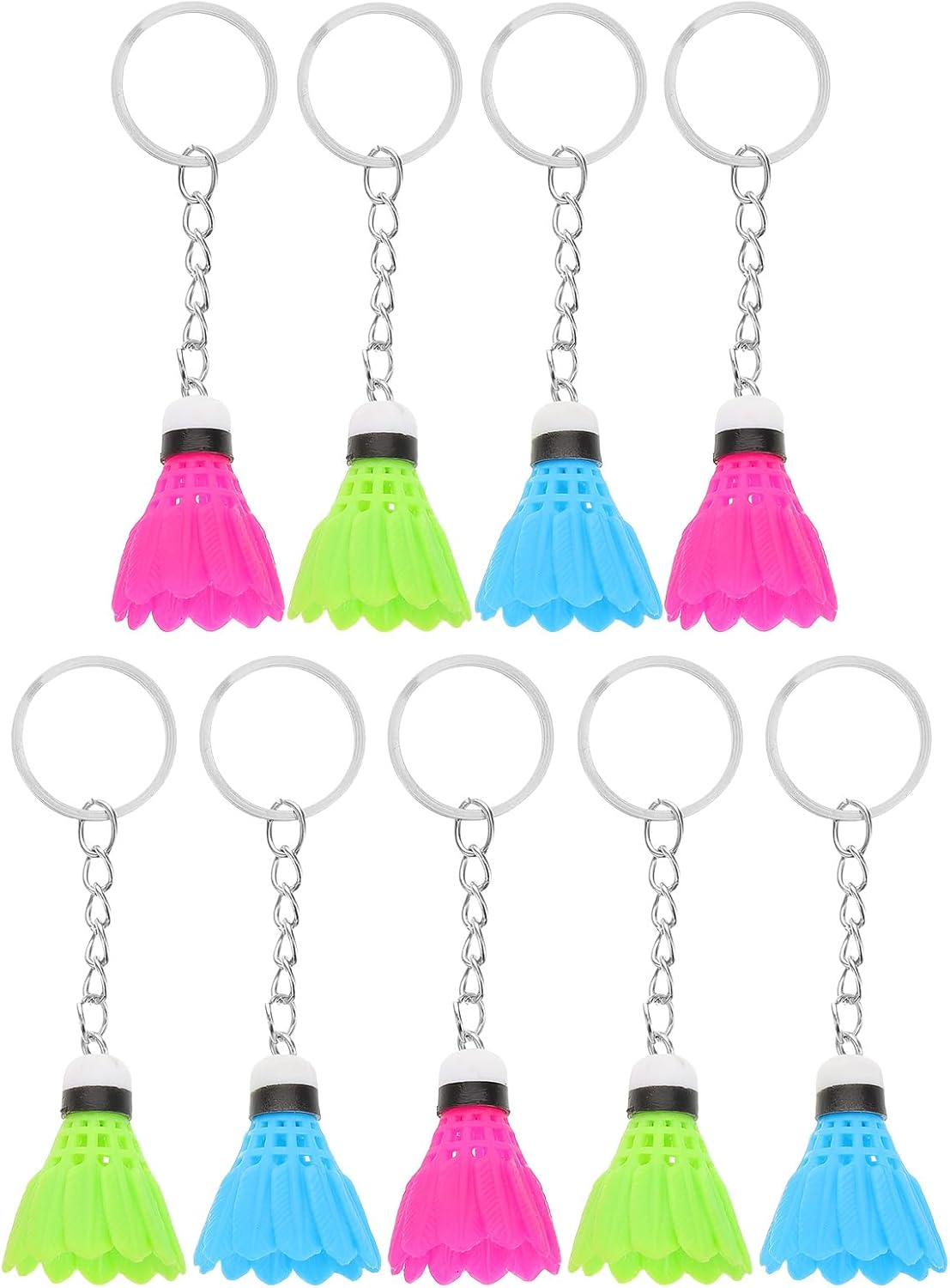 LUOZZY 9 Pcs Mini Badminton Ball Keychains