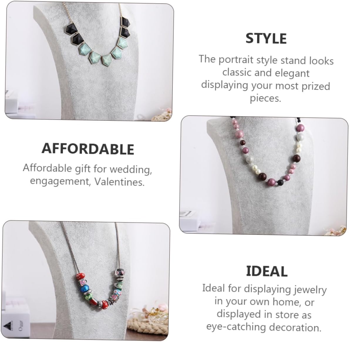 Classic Jewelry Portrait Stand for Display and Storage