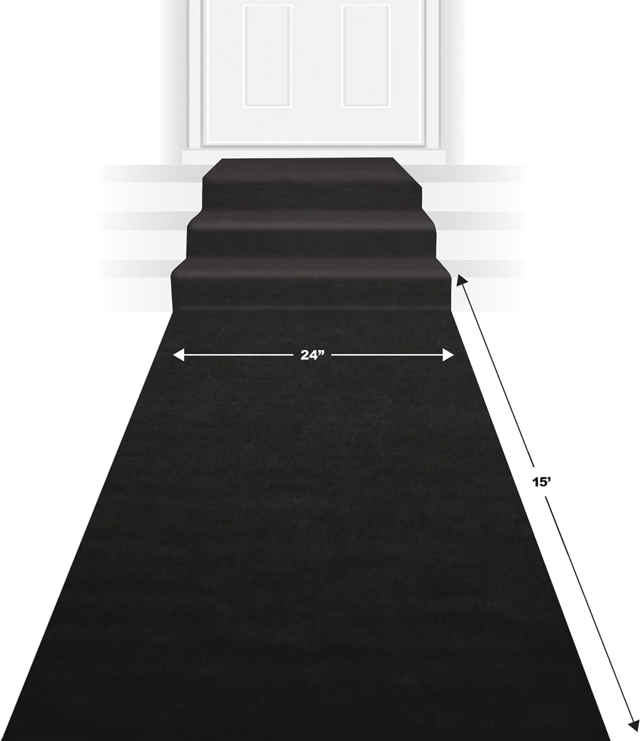 Beistle Black Carpet Runner 24 x 15