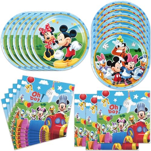 40 Pack Mickey Party Supplies 20 Plates 20 Napkins
