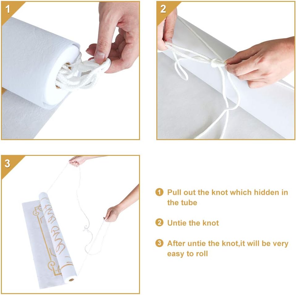 Wedding Aisle Runner 50ft X 3ft White Print
