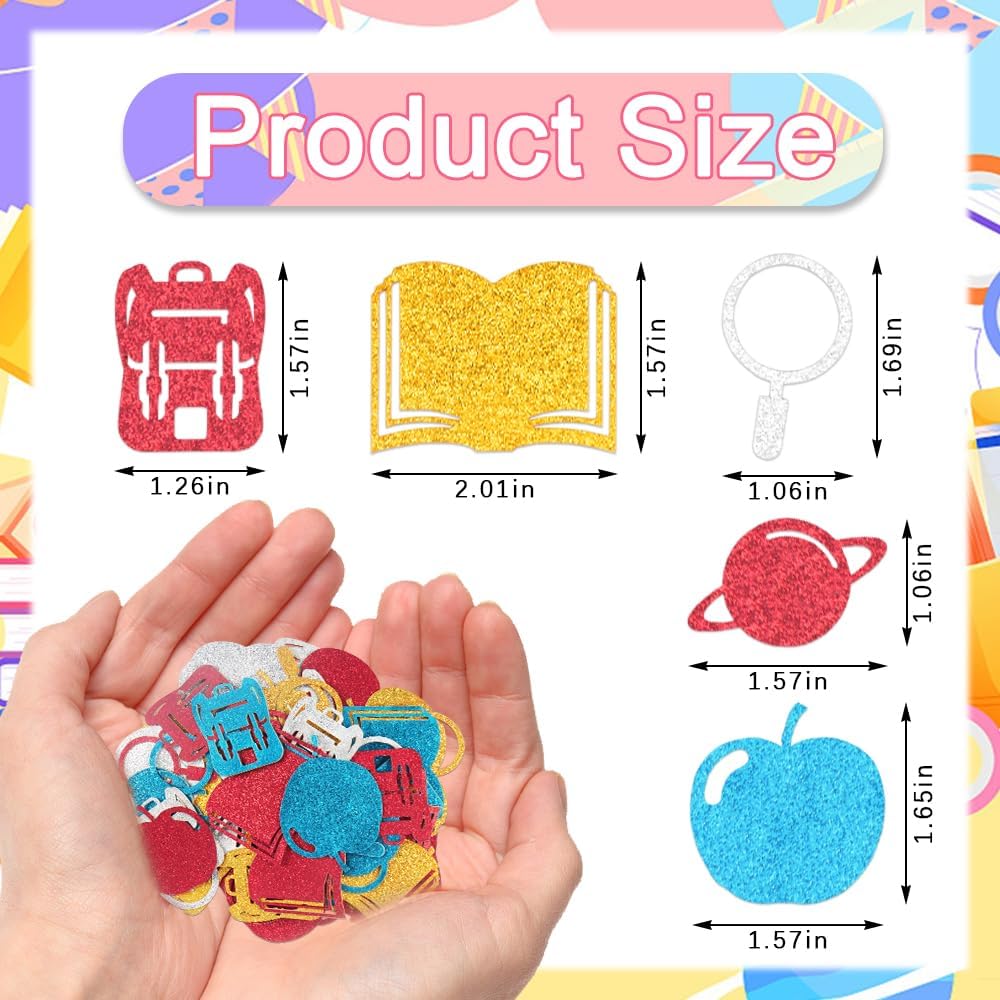 200 Pieces Back to School Confetti for Parties and Decorations