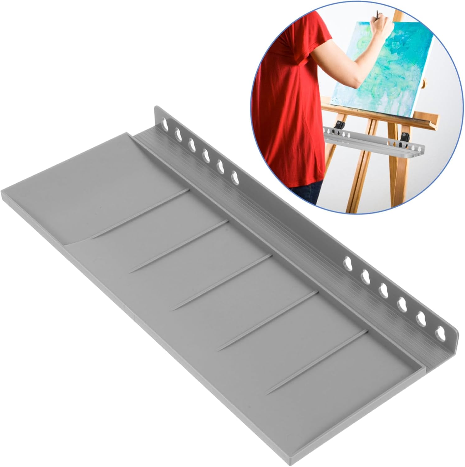 Easel with Hand Crank Tray for Painting Students