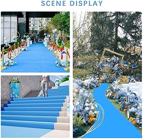 Blue Romantic Wedding Aisle Rug 15x30m Non-Slip Carpet Roll