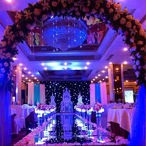 ANMINY 33x328ft Double Sided Reflective Aisle Runner Rug Silver