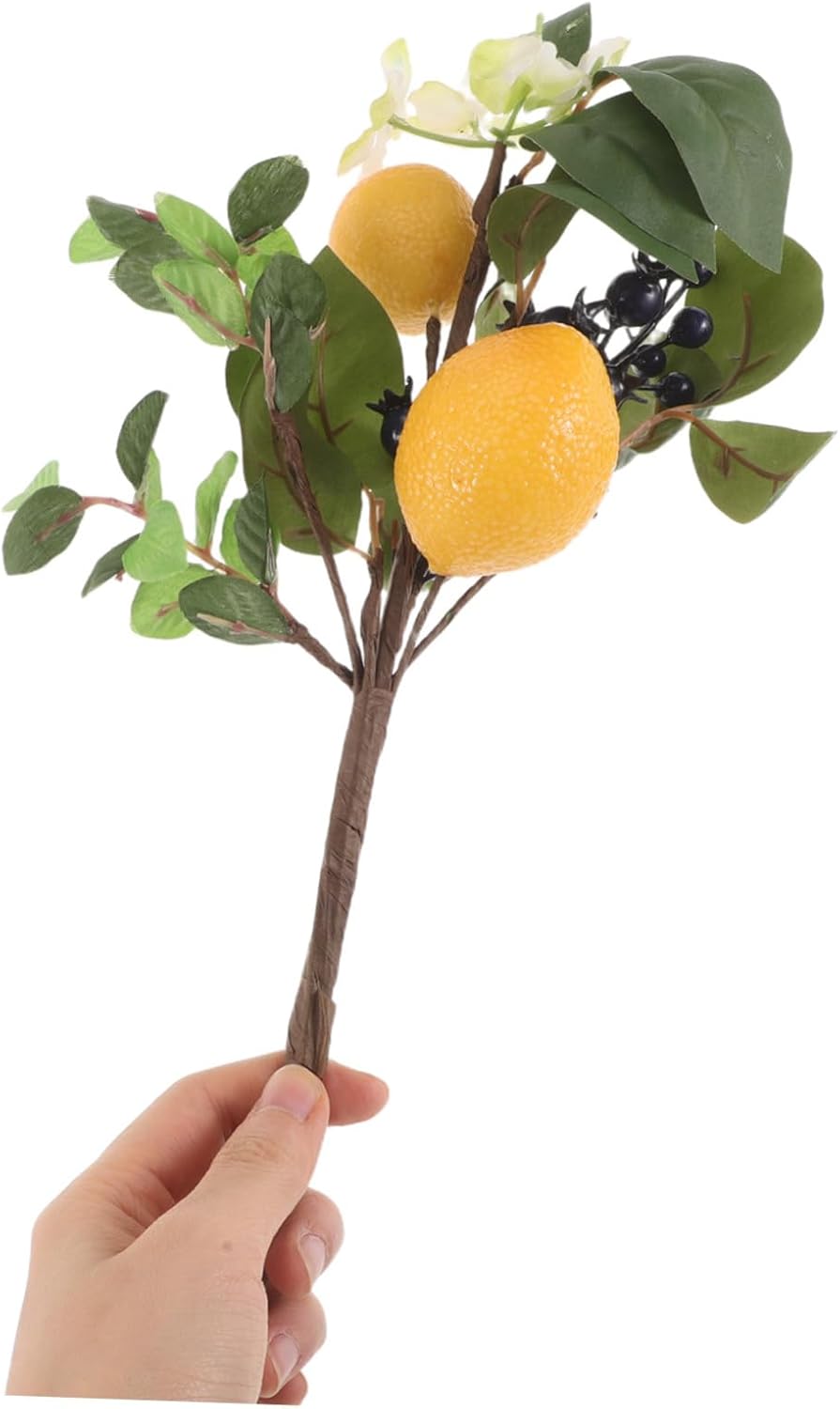 VALICLUD Artificial Lemon and Blueberry Floral Arrangement