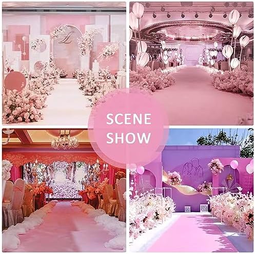 Pink Aisle Runner Carpet 15x30m Non-Slip Wedding Decor