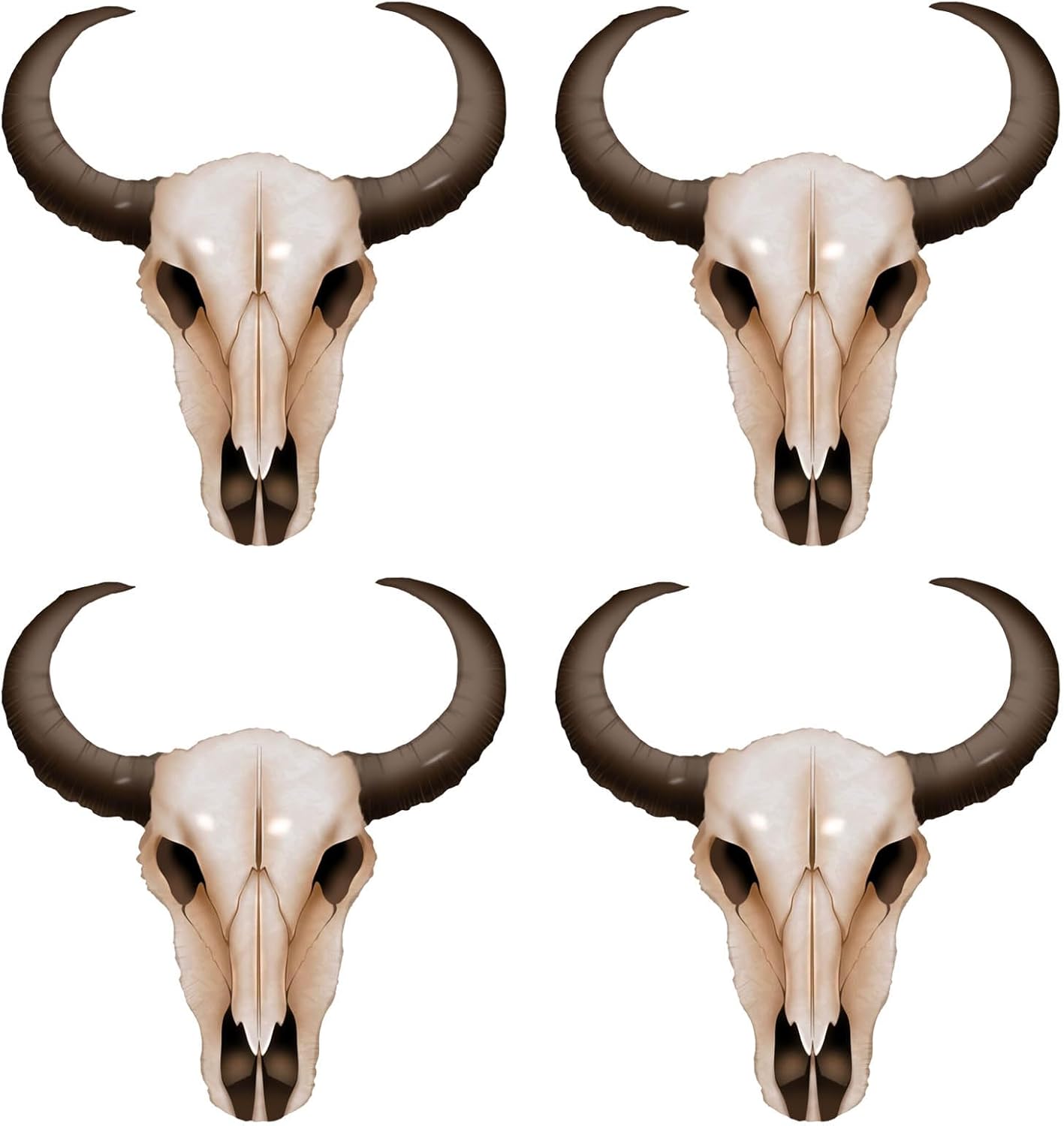 Jumbo 37 Inch Western Long Horn Cow Balloons Pack of 4