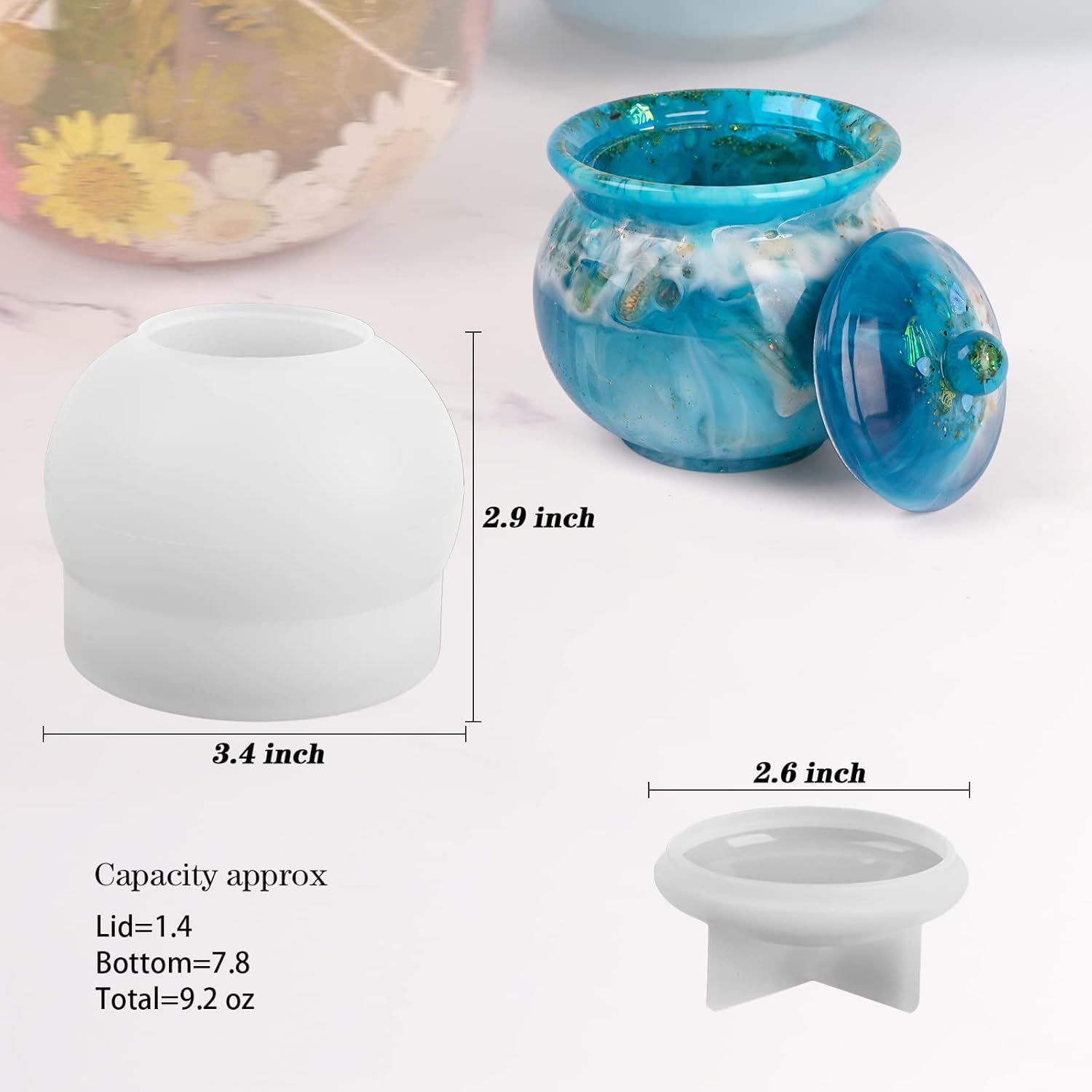 Actvty Jar Silicone Molds for Epoxy Resin DIY Projects