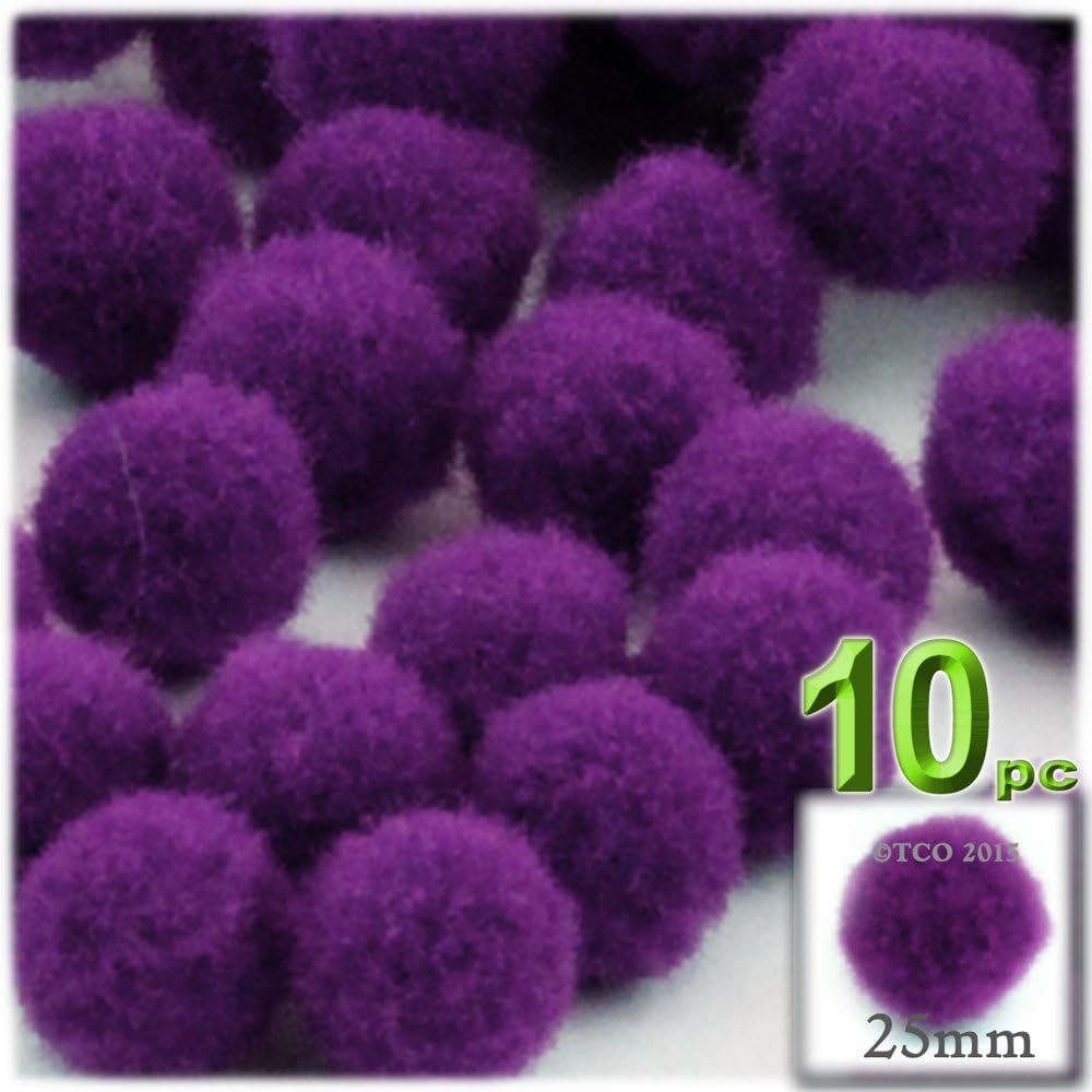 The Crafts Outlet 10-Piece Turquoise Blue Pom Poms