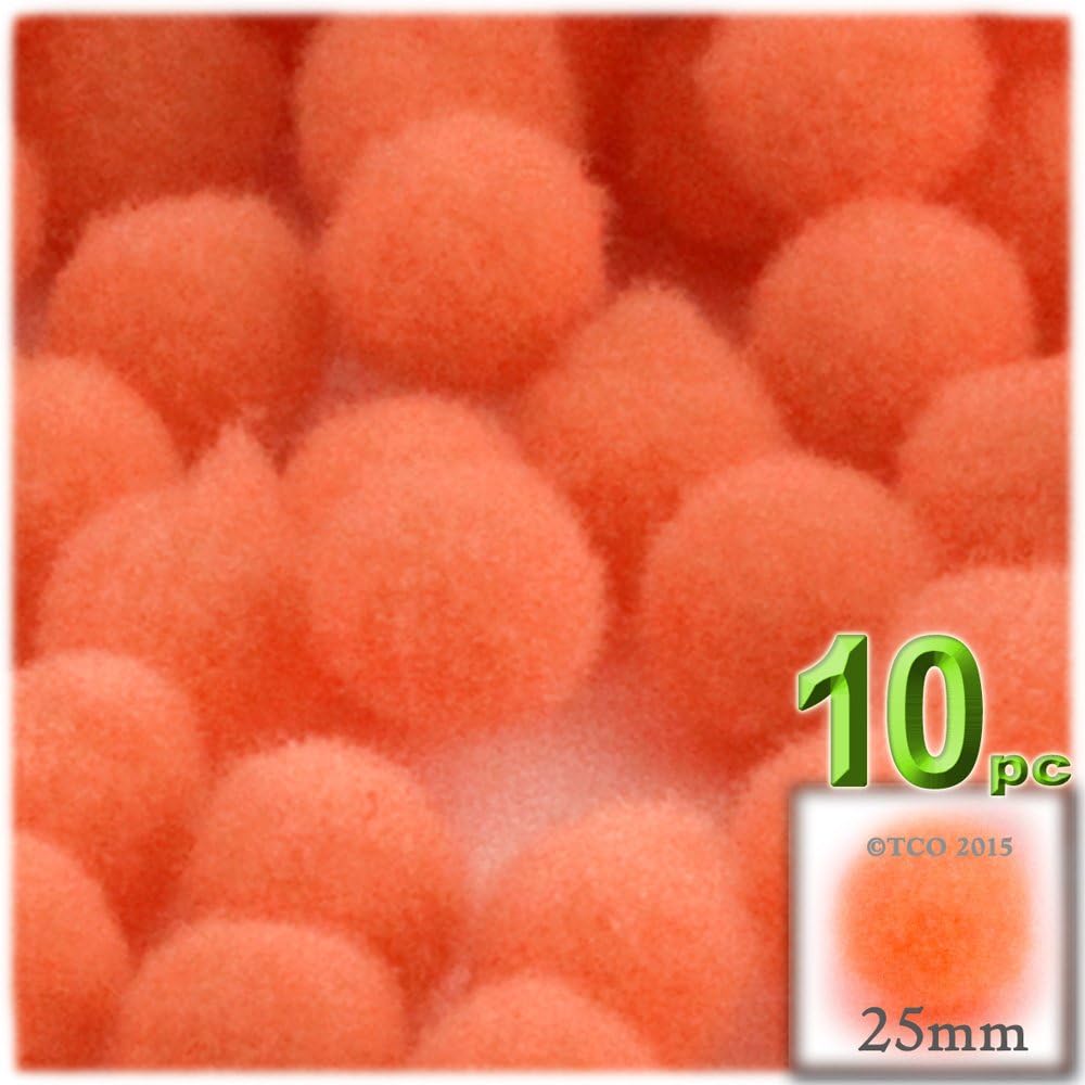 The Crafts Outlet 10-Piece Coffee Brown Pom Poms