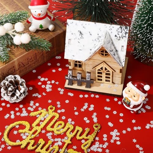 400 Pcs Mini Metal Snowflake Craft Decor