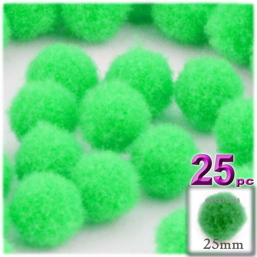 The Crafts Outlet 25-Piece Pink Pom Poms