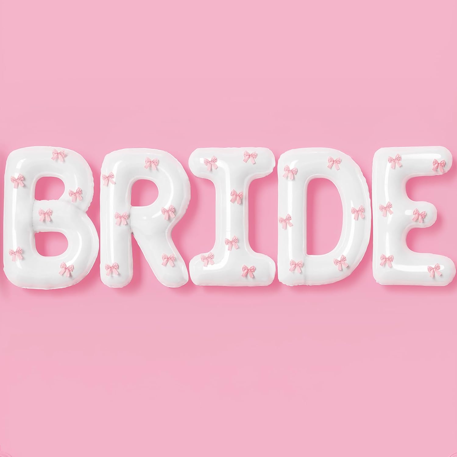 40 Inch Bride Balloon with Pink Bows Wedding Decor