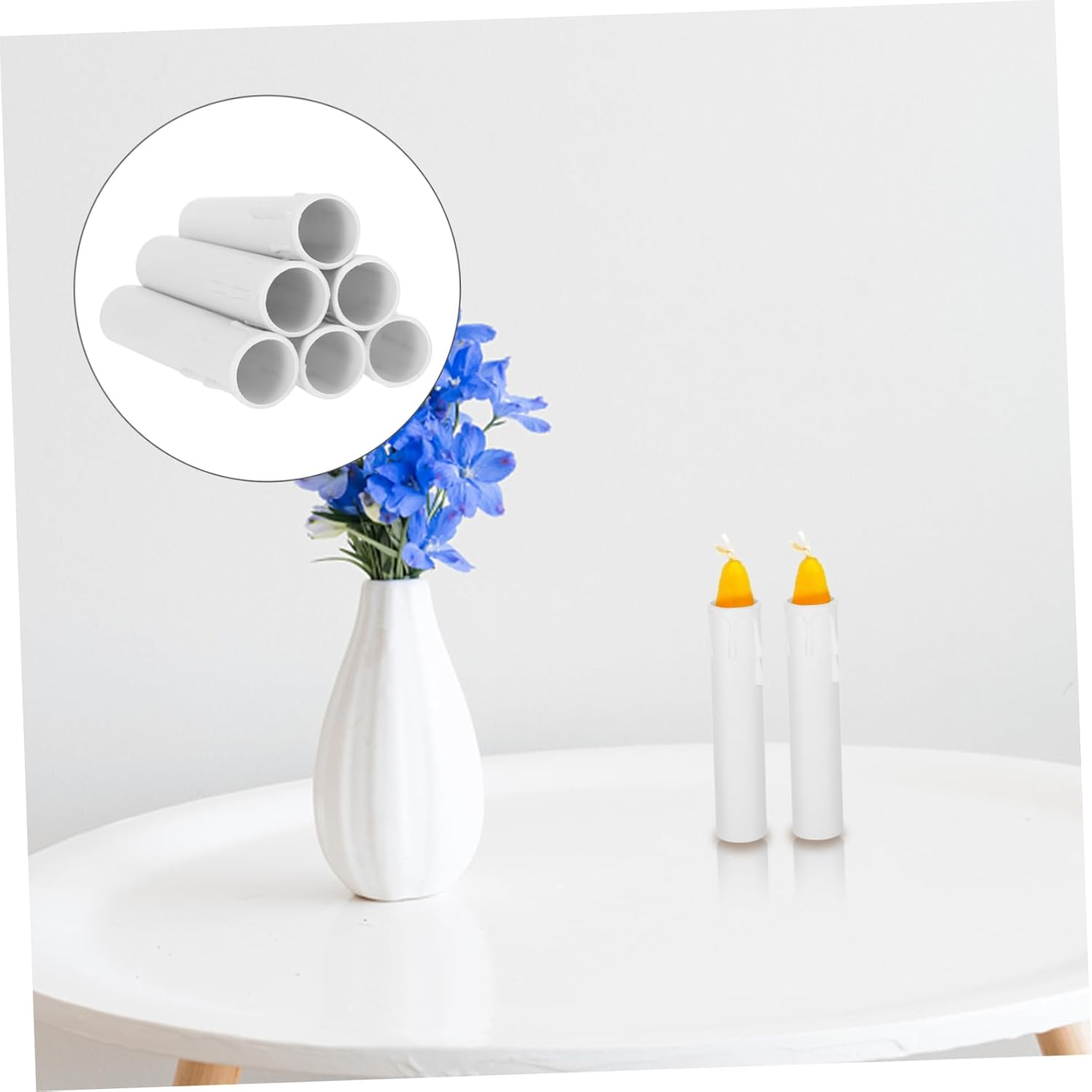 20Pcs Plastic Candle Tubes for Decorative Luminarias