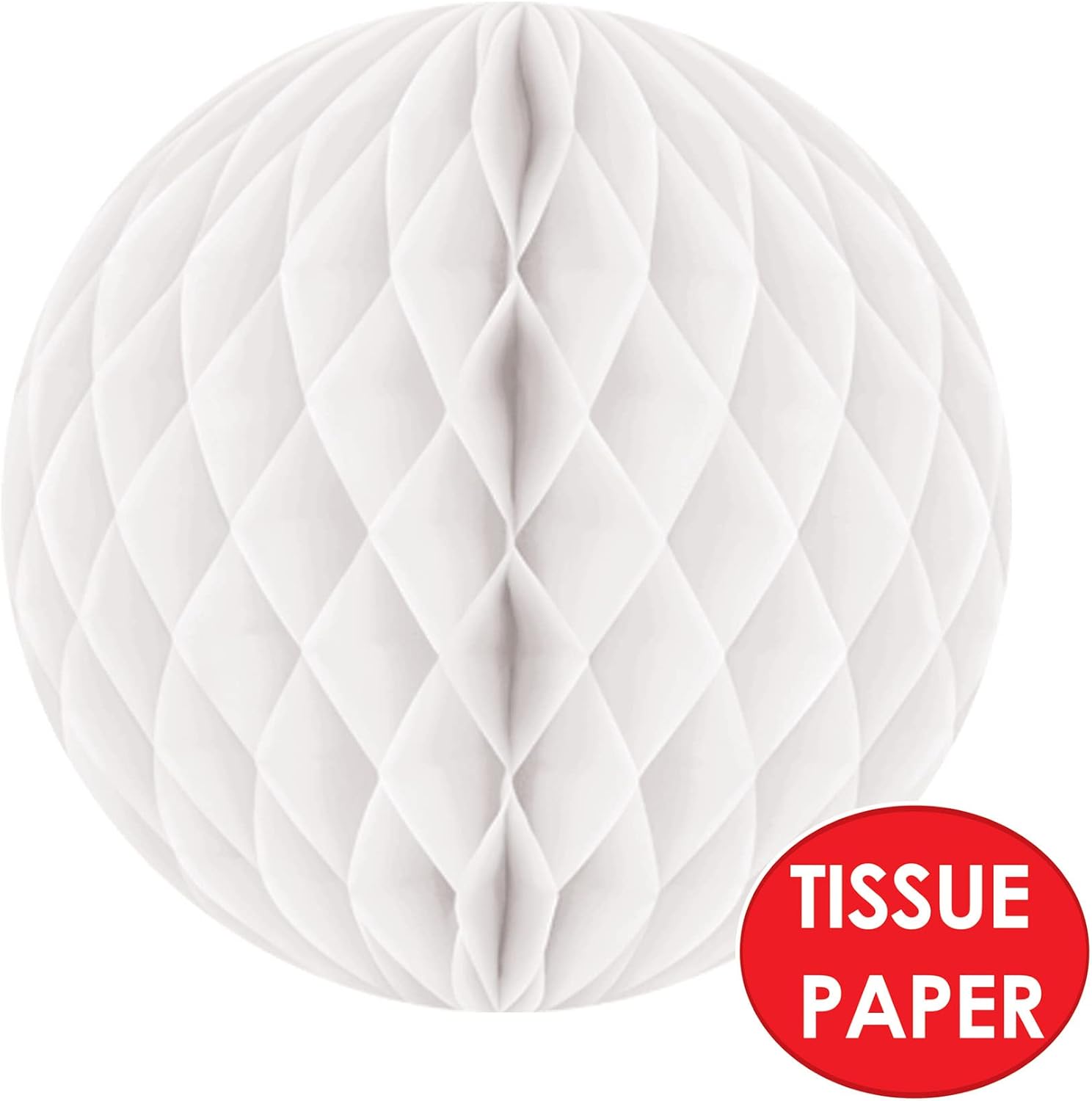 Beistle Tissue Paper Balls 24 Pack 12 Inch White
