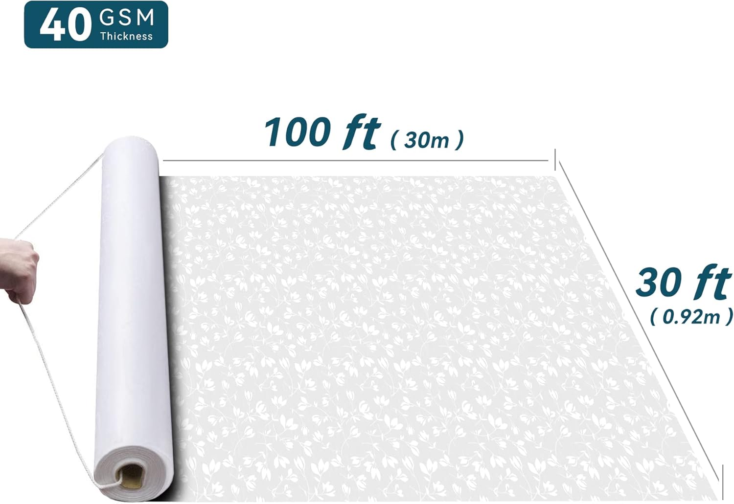 Elegant White Olive Aisle Runner for Wedding Ceremony 3x100ft