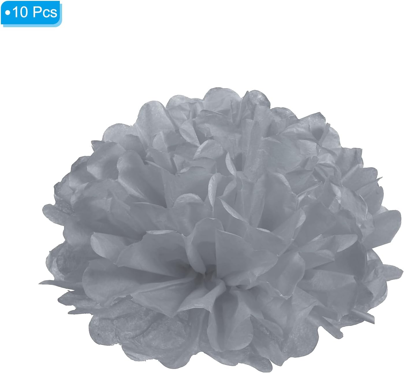 PATIKIL 6 Inch Grey Tissue Pom Poms 10 Pack