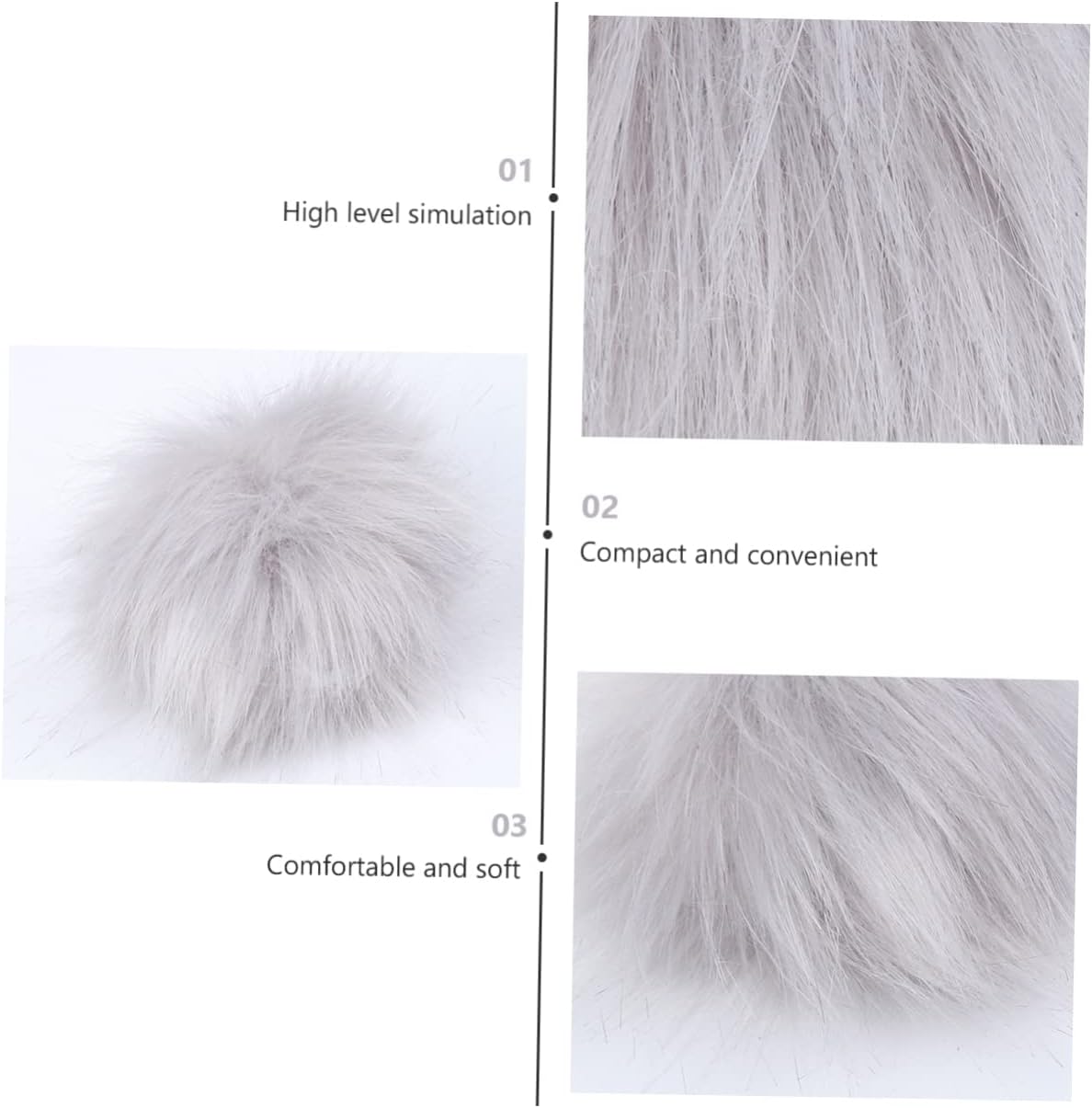 Holiday Imitation Raccoon Fox Plush Pom Pom Balls