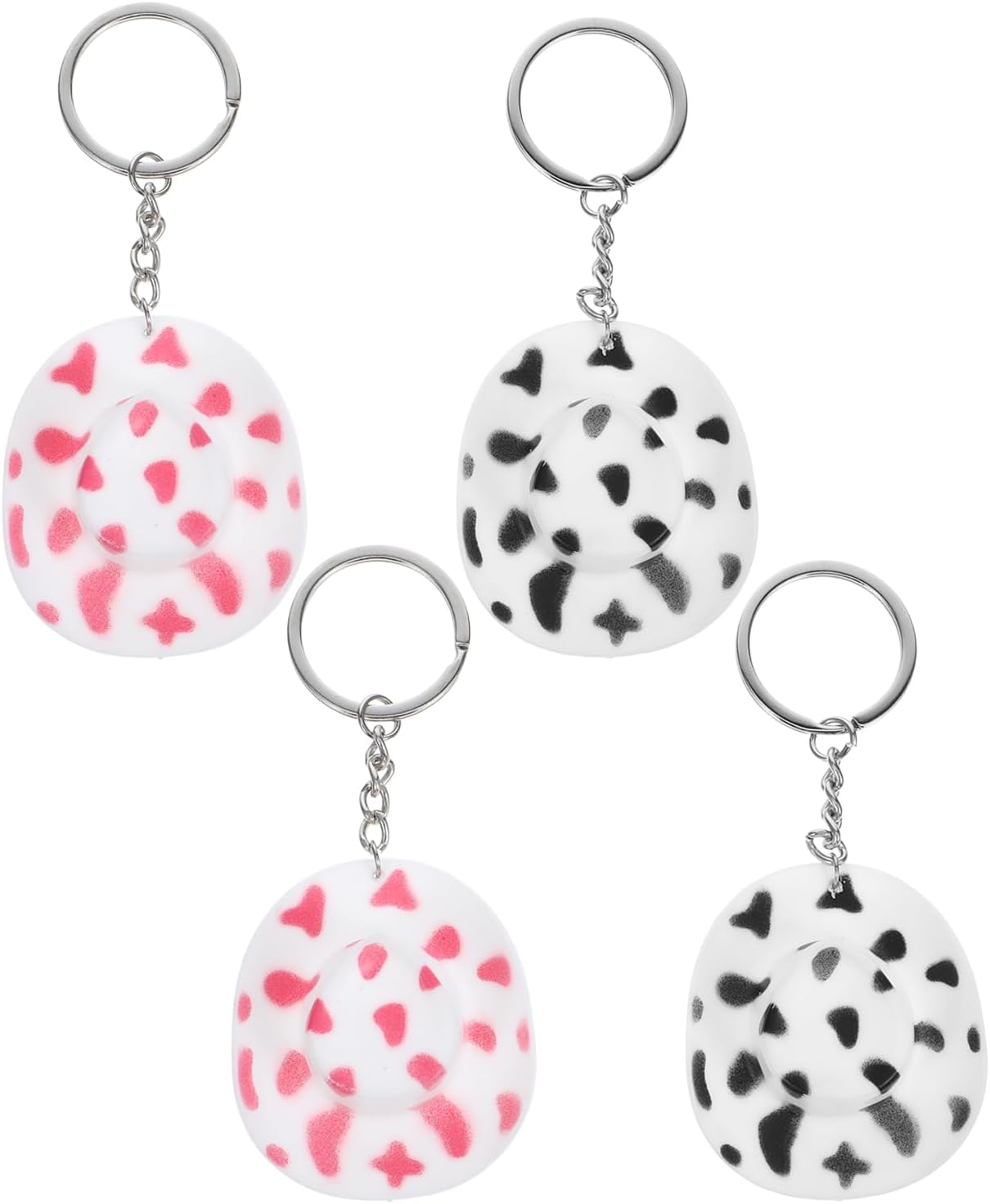 LUOZZY 4 Pcs Vintage Cowboy Hat Keychain Set