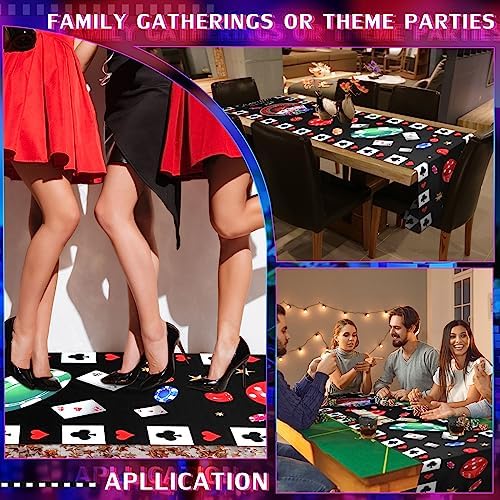 Thyle Casino Red and Black Carpet Runner Rug for Party Aisle