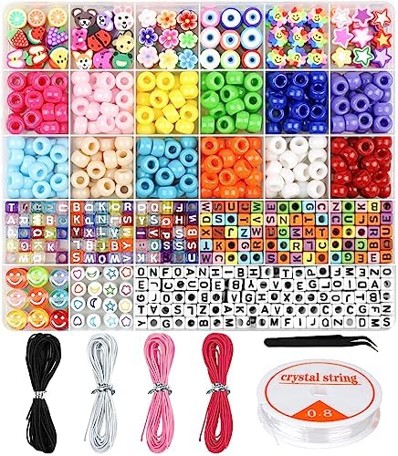 Dowsabel Bracelet Making Kit with 300 Pony Beads