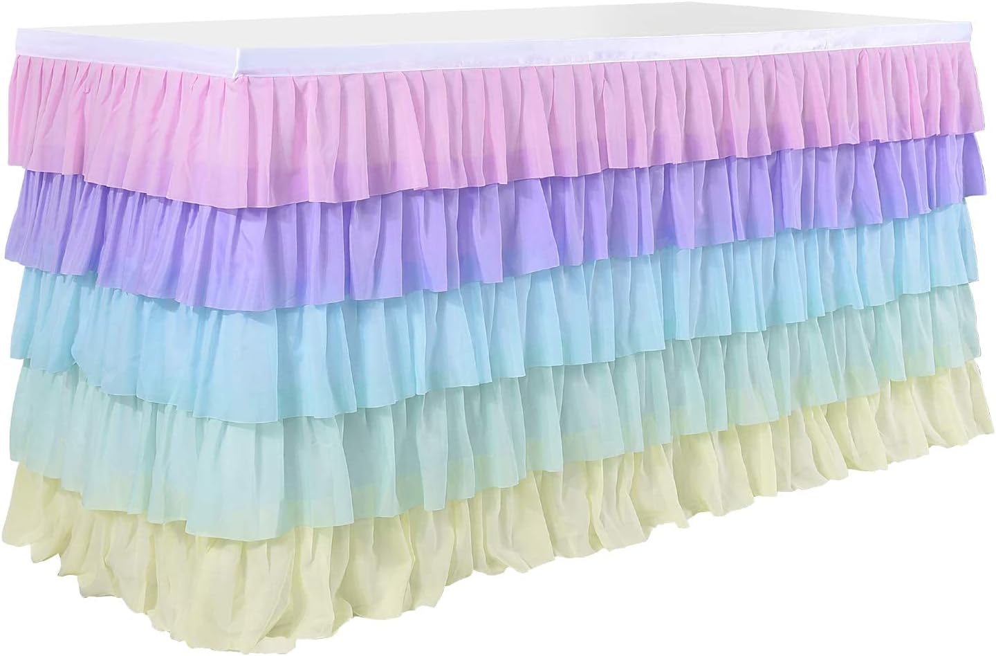 HB HBB MAGIC Unicorn Rainbow Table Skirt for 6ft Rectangle Table