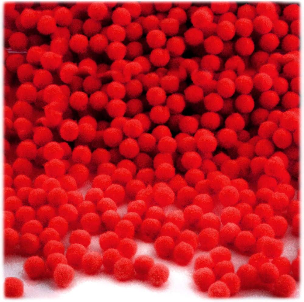 The Crafts Outlet 100 Piece Acrylic Pom Poms for Crafting