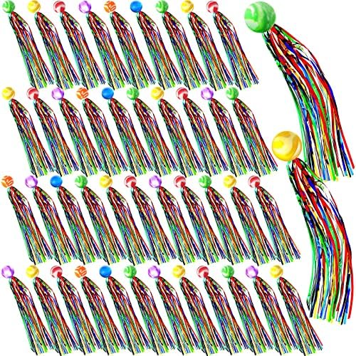 Aoriher 45 Pcs Bouncy Balls with Streamers Party Favors