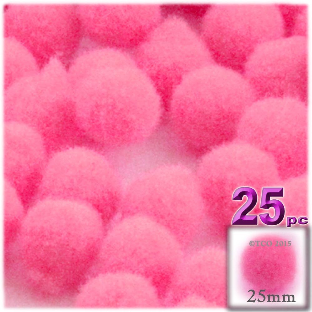 The Crafts Outlet 25-Piece Purple Pom Poms Set