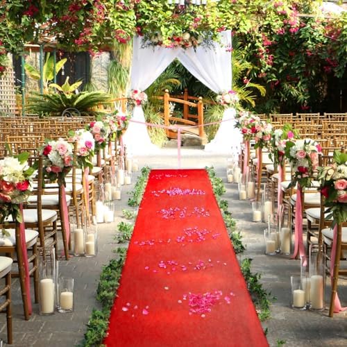 Sustainable Greetings Red Carpet Runner 3ft x 100ft Wedding Aisle Decor