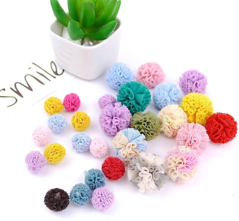 15mm Gray Pom Pom Balls 60pcs Craft Supplies