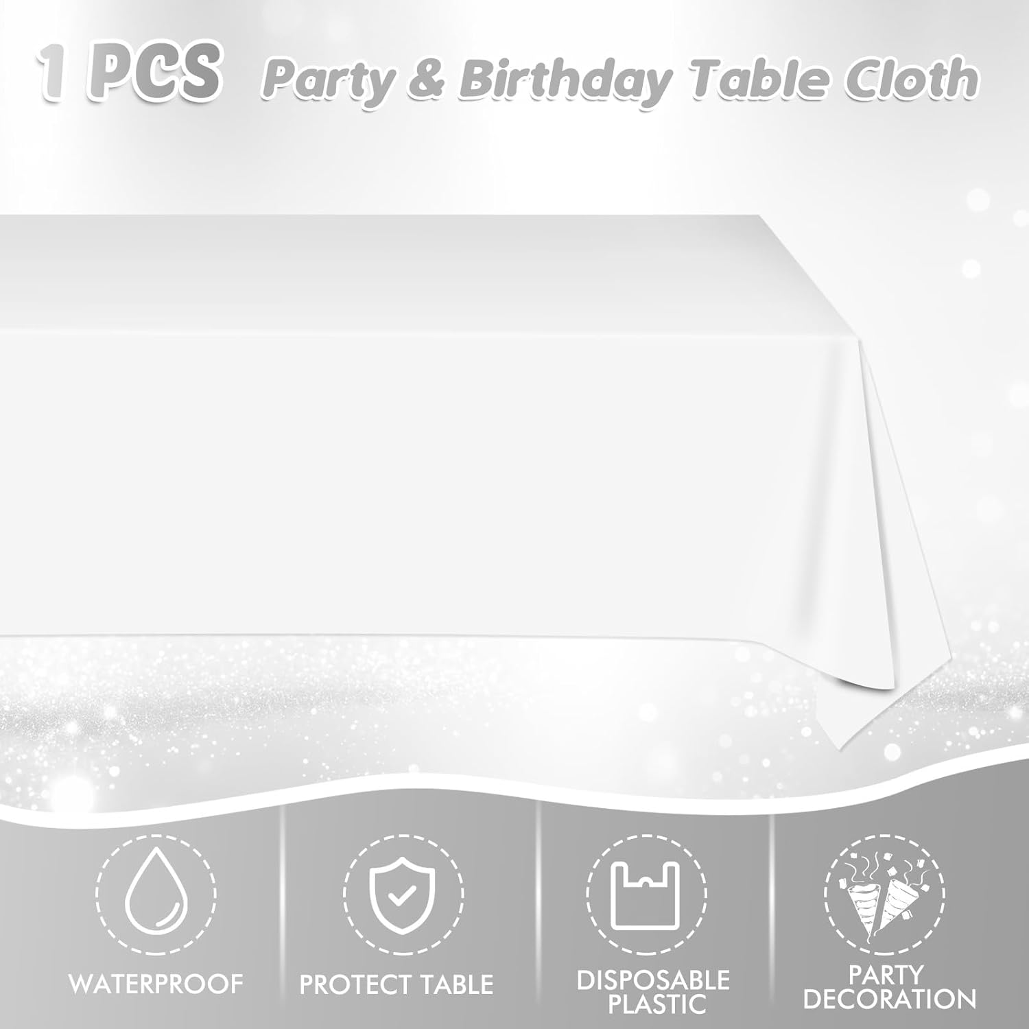 49Pcs White Party Decorations Set for Birthday Celebrations