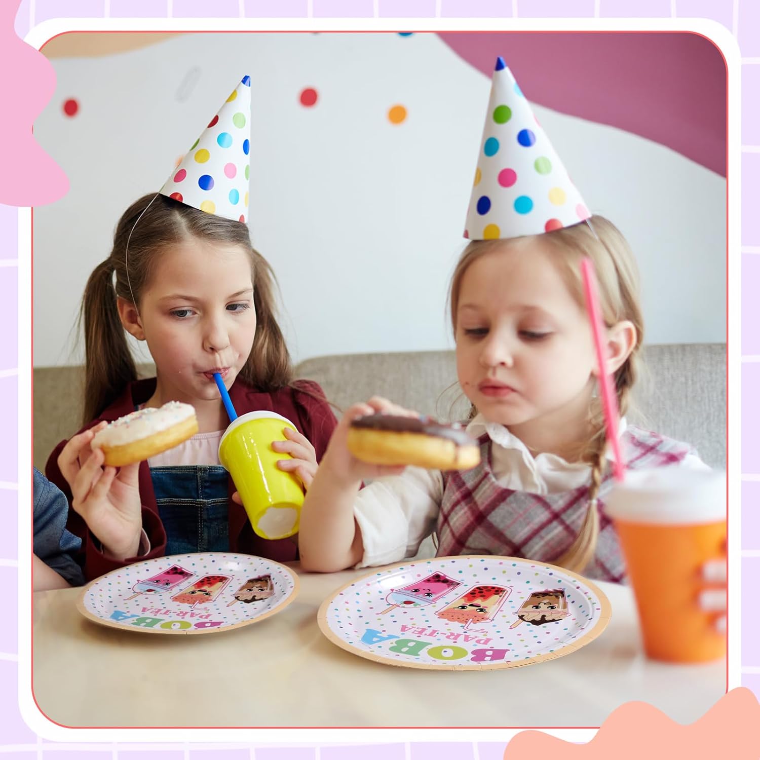 Hoolerry Bubble Tea Party Decorations Set 122 Pcs
