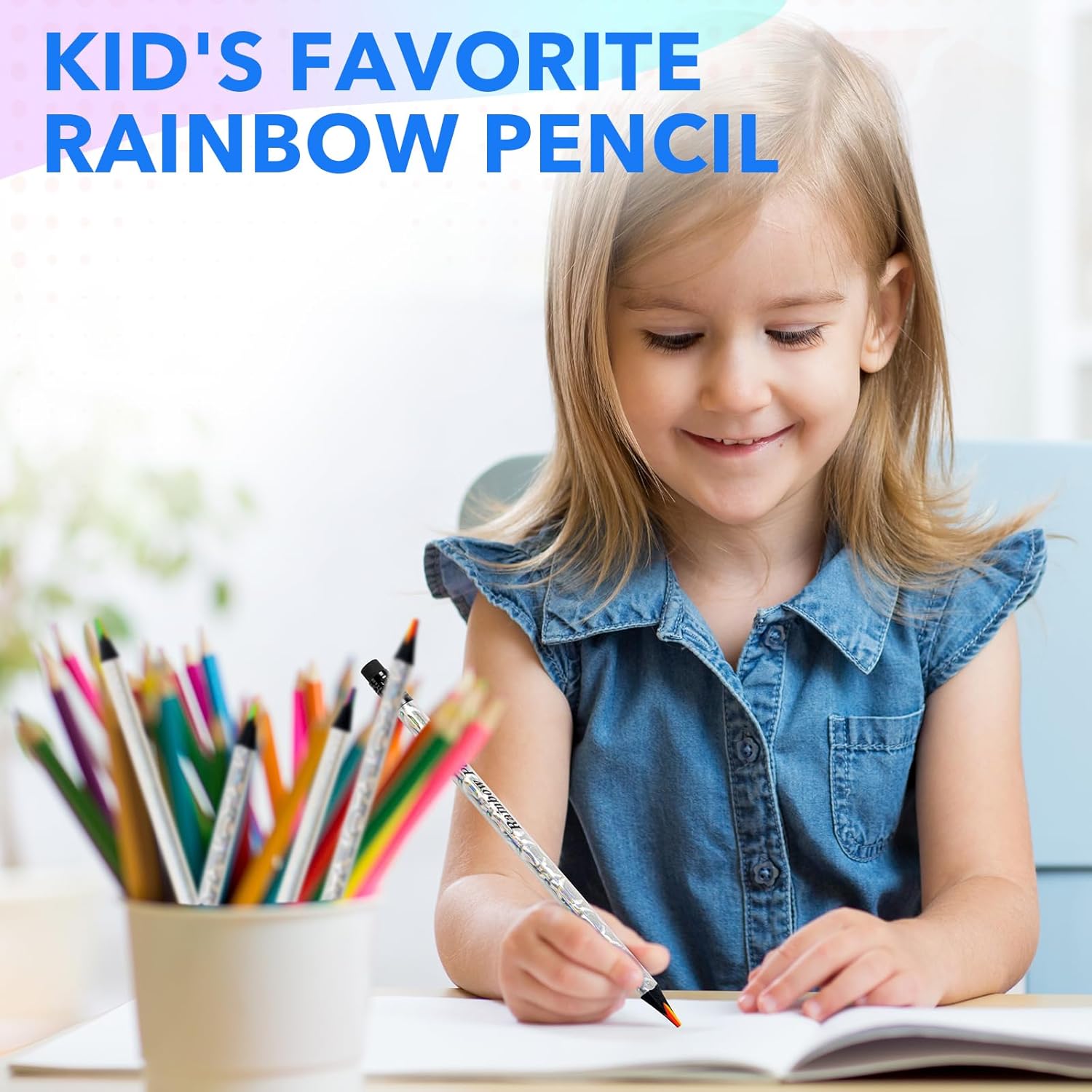 ThEast 30 Rainbow Colored Pencils for Kids and Adults